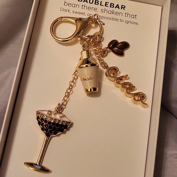 BaubleBar Espresso Martini Ciao Bag Charm Keychain BNIB TA - Picture 2 of 3